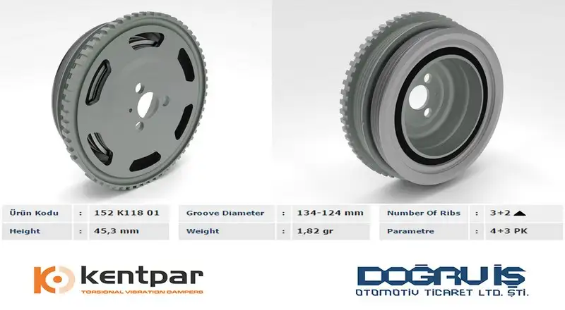 KENTPAR K11801 Krank Kasnağı resmi