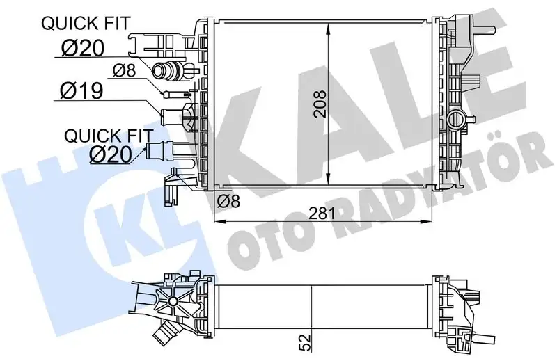 KALE 357295 Turbo Radyatörü 214106421R resmi