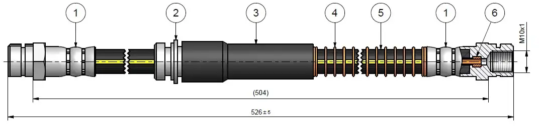 CAVO C900617A Ön Fren Hortumu 1K0611701N resmi