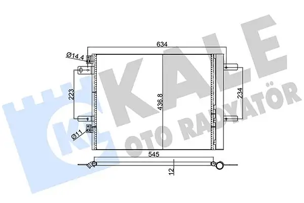 KALE 353150 Klima Radyatörü 9677145480 resmi