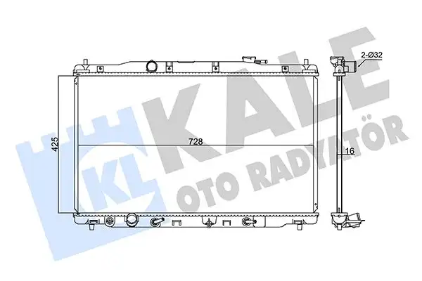 KALE 347740 Radyatör 19010R5AA51 resmi
