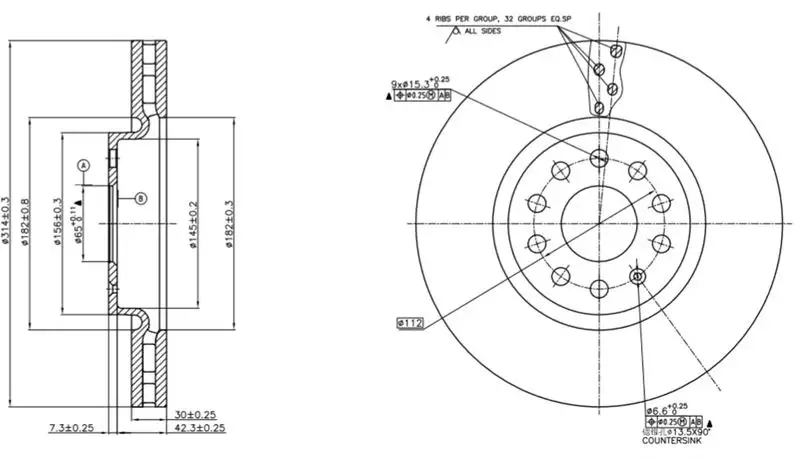 MGA 50581 Ön Fren Diski 1K0615301AJ resmi