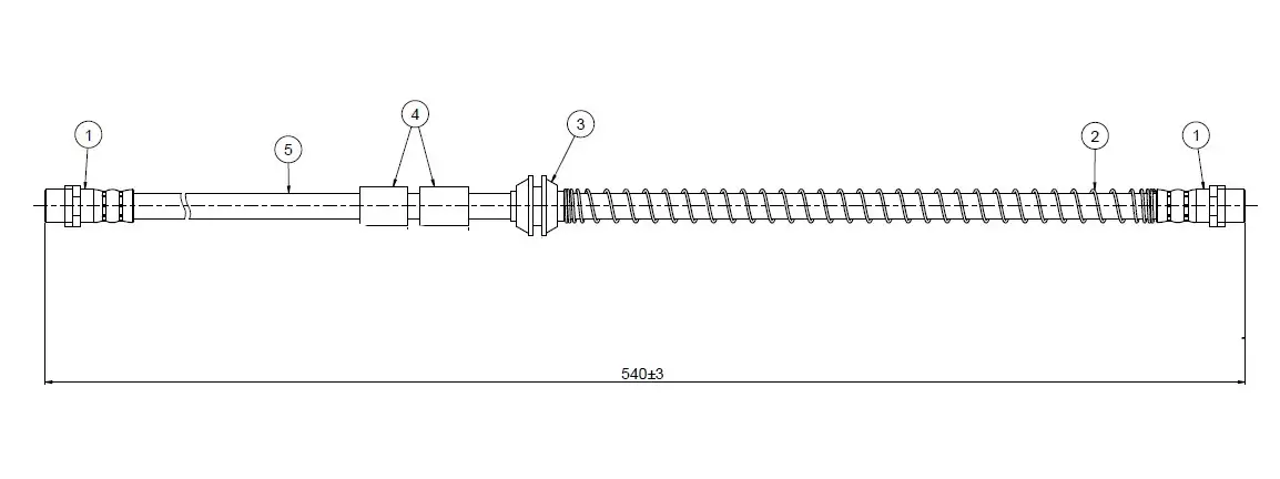 CAVO C900222A Ön Fren Hortumu 7L0611701C resmi