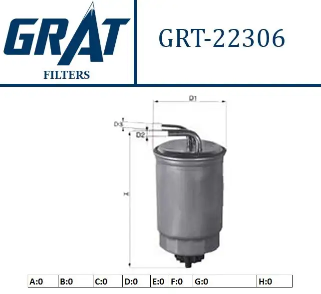 GRAT 22306 Yakıt Filtresi A6460920501 resmi