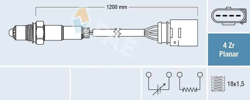 FAE 77144 Oksijen Sensörü 077906262B resmi