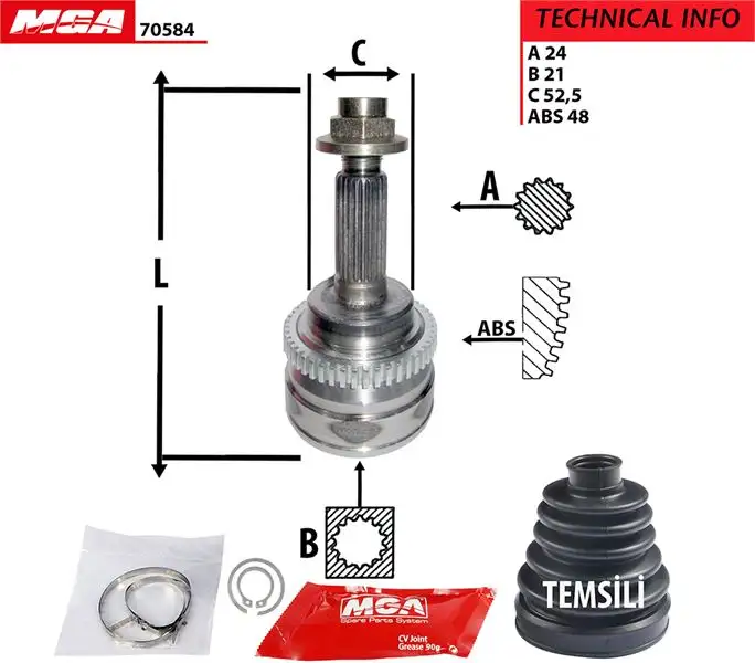 MGA 70584 Aks Kafası (Dış) resmi