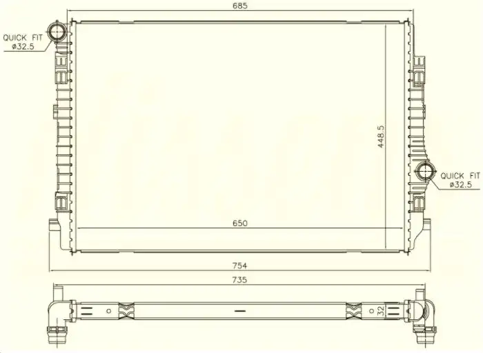 ORIS BVW901032 Radyatör 5Q0121251EN resmi
