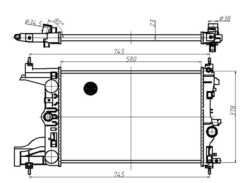 MGA 80755 Radyatör 13267650 resmi