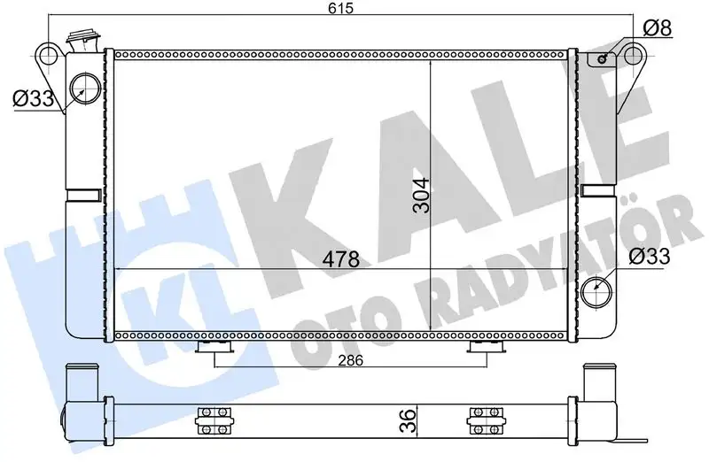 KALE 363660 Radyatör 7700571627 resmi
