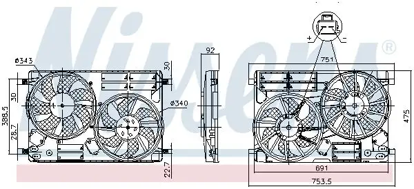 NISSENS 850096 Fan Motoru resmi