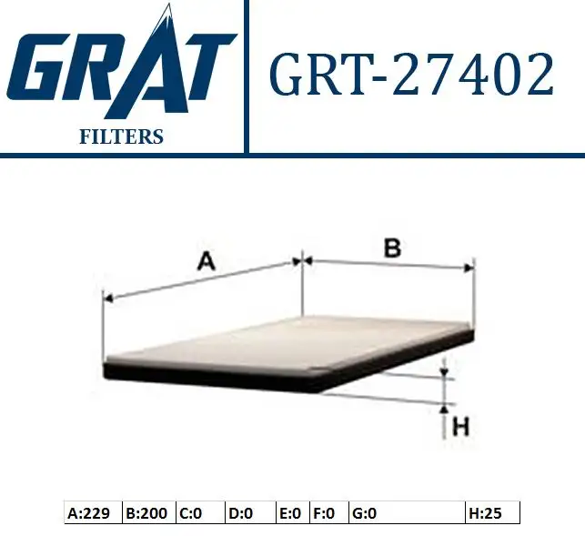 GRAT 27402 Polen Filtresi 50511785 resmi