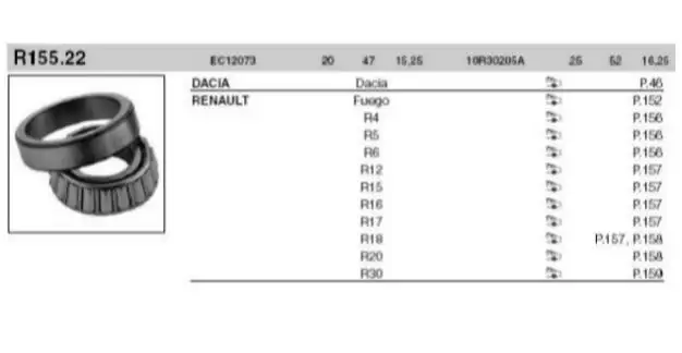 ORS 30204 Arka Aks Rulmanı 7703090269 resmi
