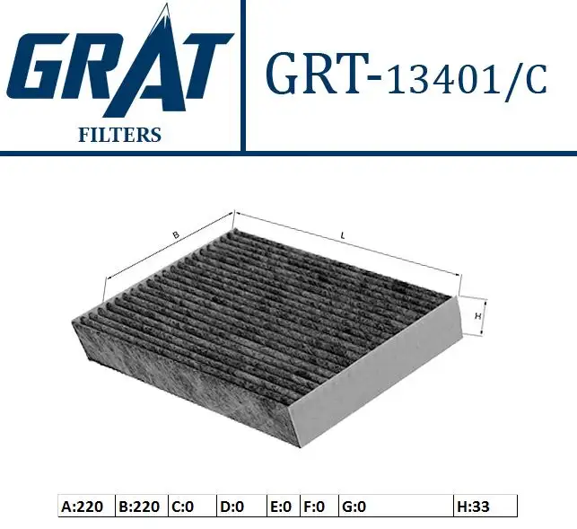 GRAT 13401C Polen Filtresi (Karbonlu) 6447KR resmi