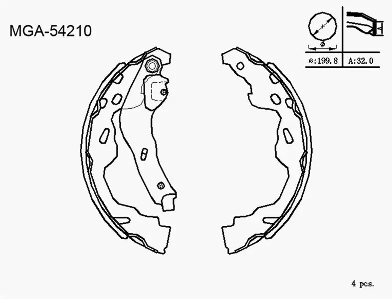 MGA 54210 Arka Fren Balatası 4241N2 resmi