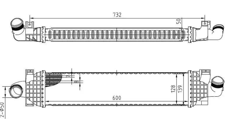 MGA 80537 Turbo Radyatörü 3M5H9L440AA resmi