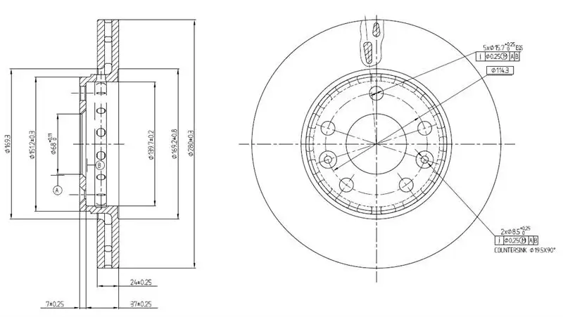 MGA 50414 Ön Fren Diski 402060010R resmi