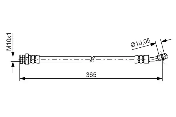 BOSCH 1987481456 Arka Fren Hortumu (Sağ) 587372E360 resmi