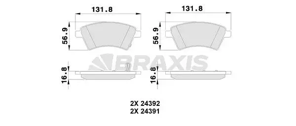 BRAXIS AB0121 Ön Fren Balatası 71742853 resmi