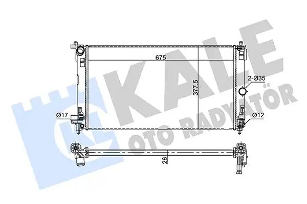 KALE 353875 Radyatör 164000Y170 resmi