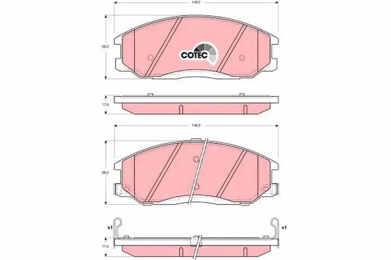TRW GDB3244 Ön Fren Balatası 581013AA10 resmi