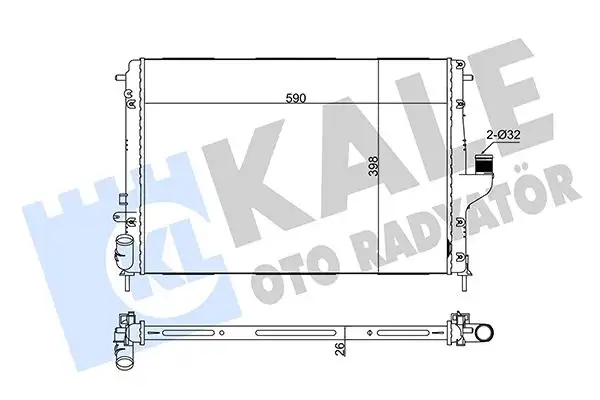 KALE 346210 Radyatör 8200582026 resmi
