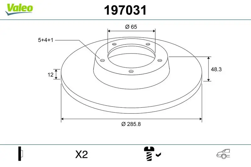 VALEO 197031 Arka Fren Diski 1K0615601M resmi