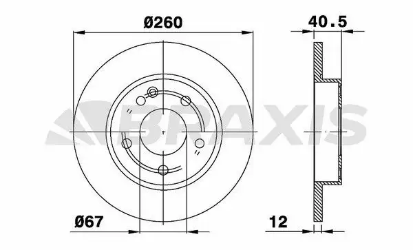 BRAXIS AE0209 Ön Fren Diski resmi