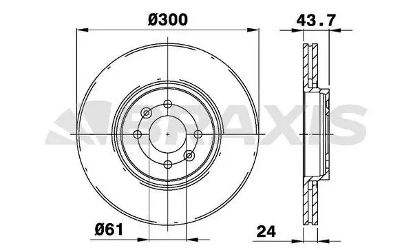 BRAXIS AE0092 Ön Fren Diski 7701207897 resmi