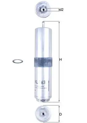 MAHLE KL763D Yakıt Filtresi resmi