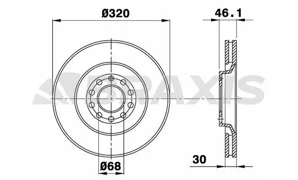 BRAXIS AD0983 Ön Fren Diski 8E0615301AD resmi