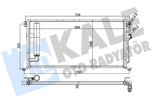 KALE 388100 Klima Radyatörü MN134204 resmi
