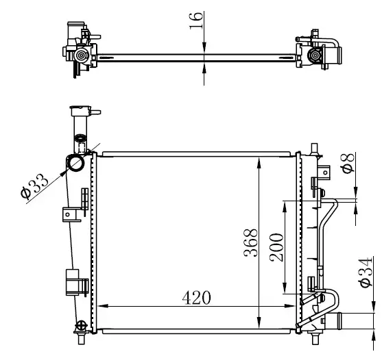 ORIS BKI115016 Radyatör 253101Y050 resmi