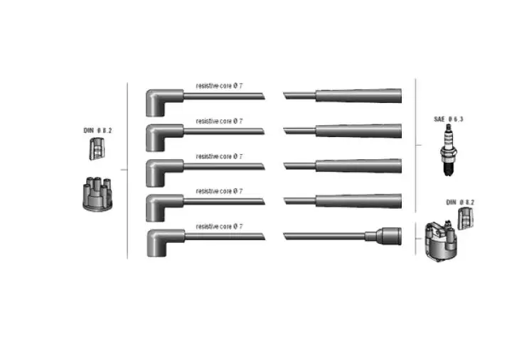 DODUCO 7750 Buji Kablosu 2108370708010W resmi