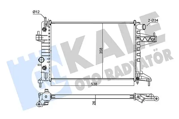 KALE 347490 Radyatör 9196691 resmi
