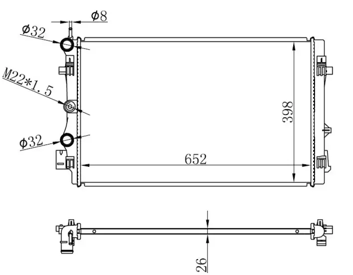 ORIS BAU057026 Radyatör 6R0121253D resmi