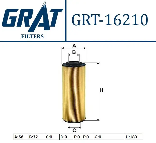 GRAT 16210 Yağ Filtresi 263203A001 resmi