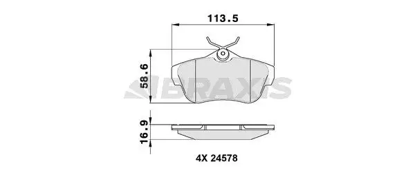 BRAXIS AA0159 Arka Fren Balatası resmi