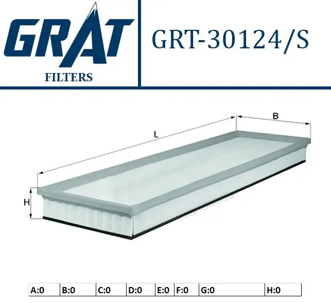 GRAT 30124S Hava Filtresi 13712243783 resmi