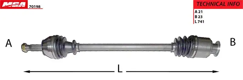 MGA 70198 Ön Aks (Sağ) 7701351267 resmi