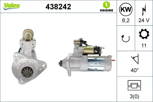 VALEO 438242 Marş Motoru A0051515401 resmi