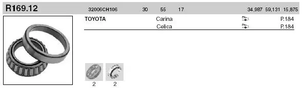 SNR 32006CH106 Arka Aks Rulmanı resmi