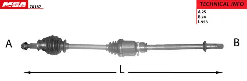 MGA 70187 Ön Aks (Sağ) 51787180 resmi