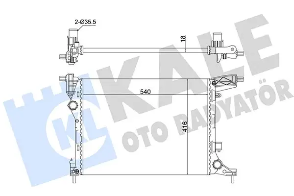 KALE 362855 Radyatör 51887898 resmi
