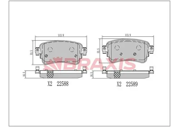 BRAXIS AA0708 Arka Fren Balatası 1673603880 resmi