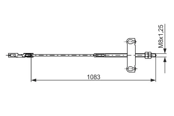 BOSCH 1987482194 El Fren Halatı (Ön) 4060871 resmi