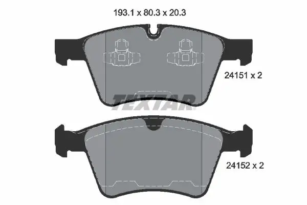 TEXTAR 2415101 Ön Fren Balatası A1644202520 resmi