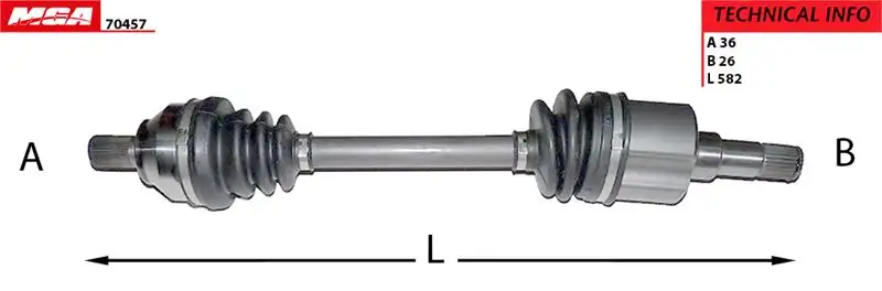 MGA 70457 Ön Aks (Sol) 3M513B437DAG resmi