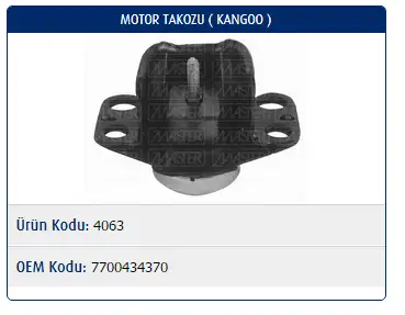 MASTER M4063 Motor Takozu 7700434370 resmi