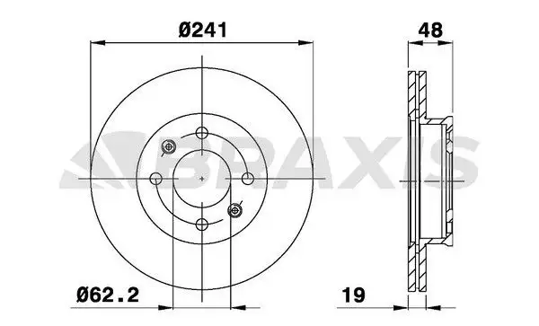 BRAXIS AE0119 Ön Fren Diski resmi