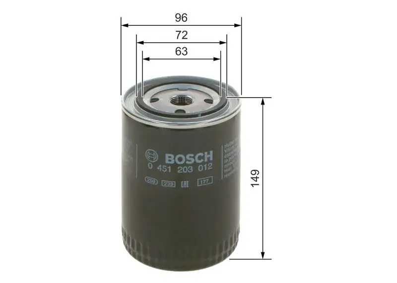 BOSCH 0451203012 Yağ Filtresi resmi
